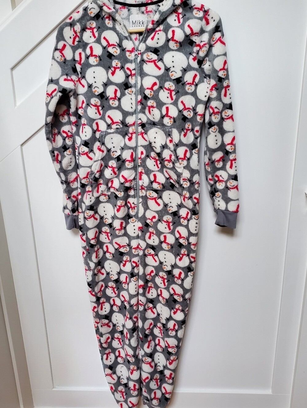 Mikk & Co. Snowman Fleece One Piece PJ Lounge Wear